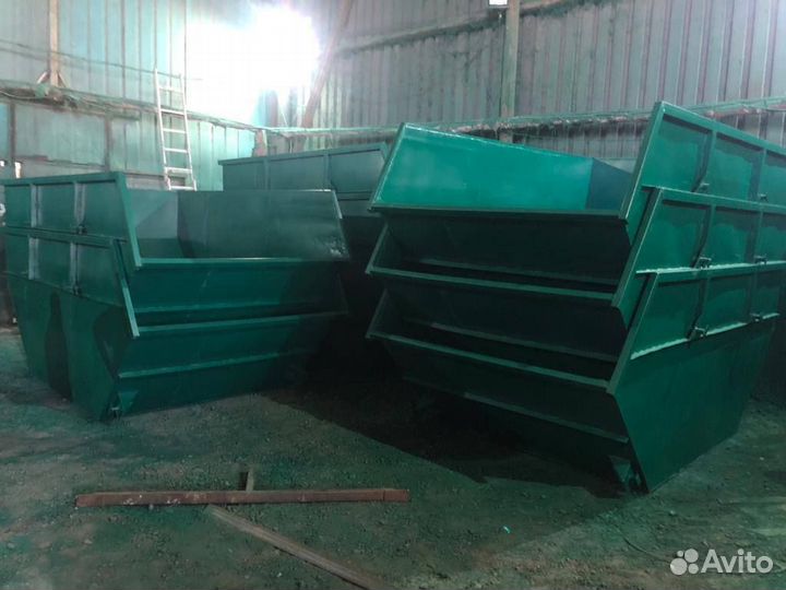 Мусорный контейнер 8м3 бункер (Зелёный)