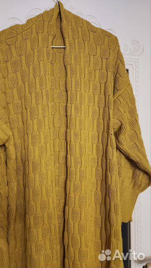 Кардиган длинный вязаный оверсайз