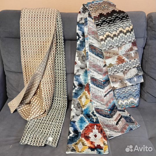 Лоскуты ткани и кожзама для рукоделия