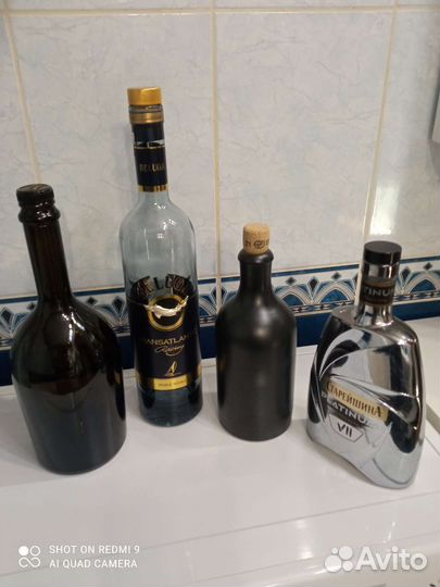 Бутылки для декора