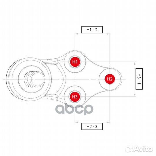 Опора шаровая нижн. L (старый арт. cbre-6L) MER