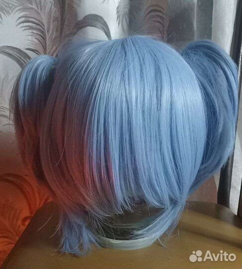 Парик Голубой с шиньонами