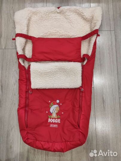 Зимний конверт в коляску/санки на овчине