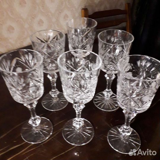 Фужеры хрустальные СССР высокие