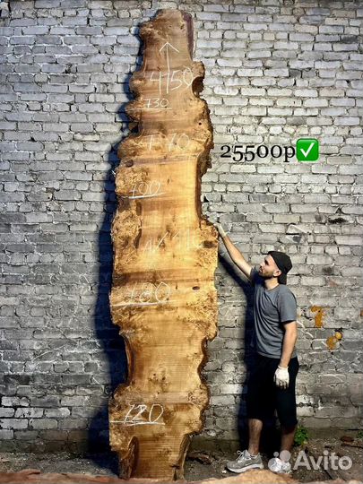 Слэб-столешница из капового тополя