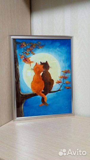 «Влюбленные» Картина в раме 40х30