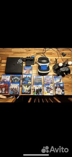 Sony PS4 slim 2Tb+VR очки+2Move джойстик,камера