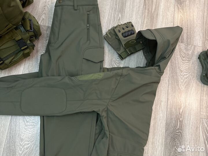 Тактический костюм softshell олива