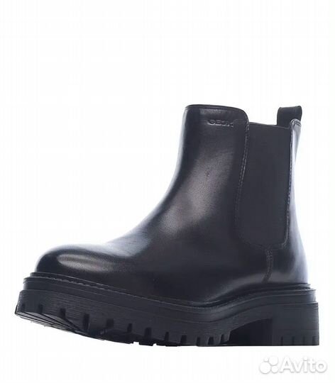 Ботинки женские Челси Geox чёрные нат.кожа 38 р