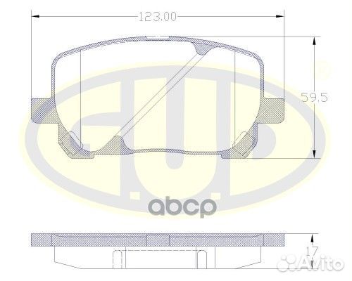 Колодки тормозные GBP095400 G.U.D
