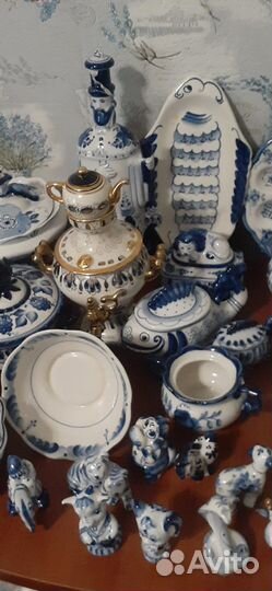 Гжель СССР посуда