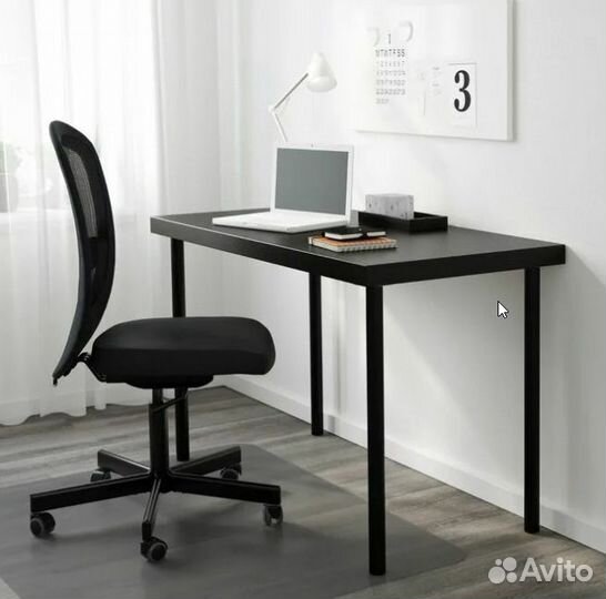 Стол рабочий, письменный Икеа 100х60 черный