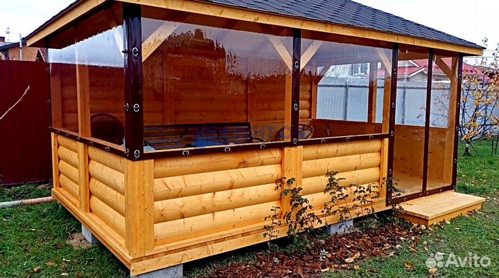 Жидкие окна для беседки