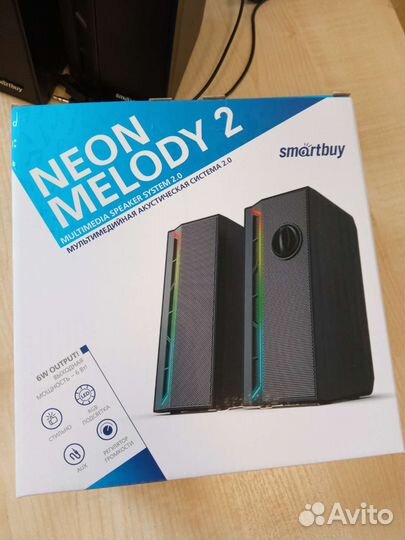 Акустическая система 2.0 Smartbuy neon melody 2