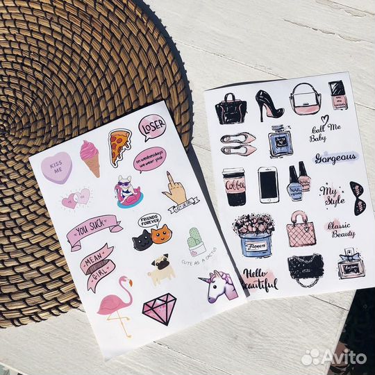 Наклейки и открытки для настроения)