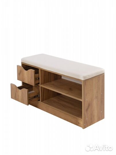 Обувница для прихожей с сиденьем Деко 1