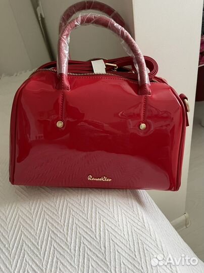 Сумка красная искуственная кожа