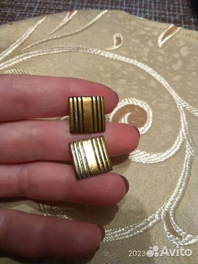 Запонки мужские, винтаж, СССР, бижутерия