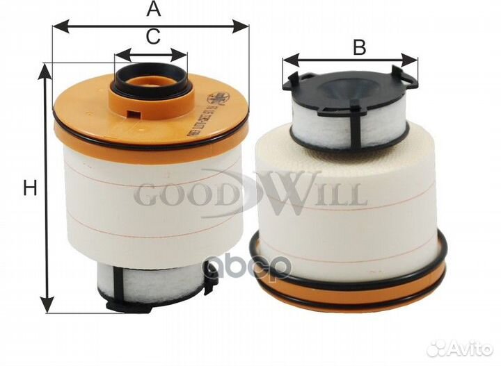 Фильтр топливный toyota HI-LUX, fortuner