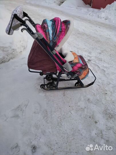 Детские санки коляска