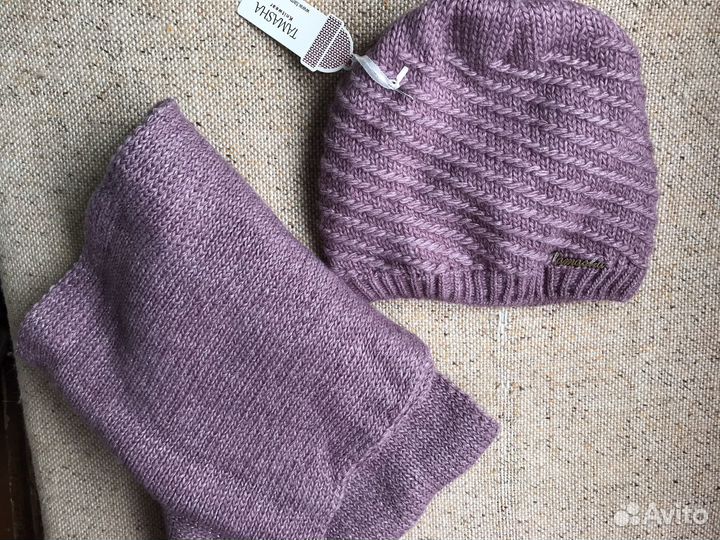 Шапка и снуд женские комплект новый