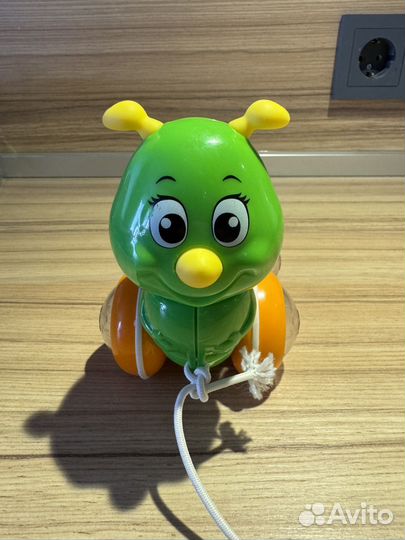 Гусеница-каталка на веревке