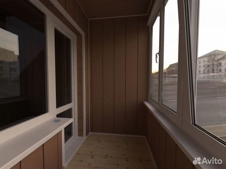 Балкон с отделкой под ключ