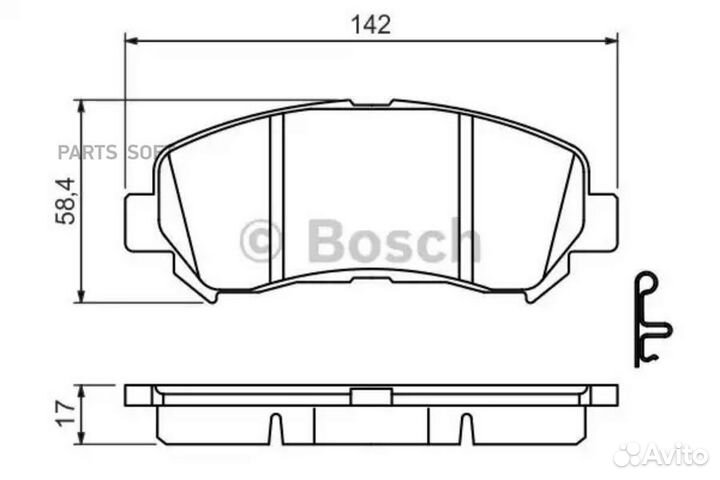 Bosch 0986494501 Колодки тормозные дисковые перед