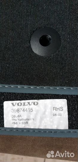 Коврики текстильные велюр оригинал volvo XC 90