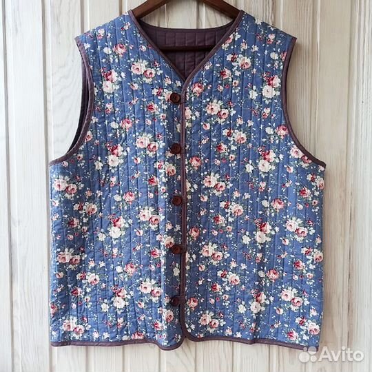 Жилет стеганый утепленный из хлопка. Размер 48-50