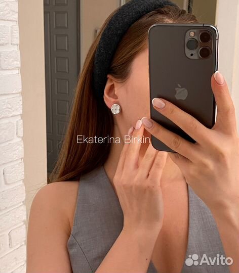 Серьги дефект louis vuitton цвет серебро цветок