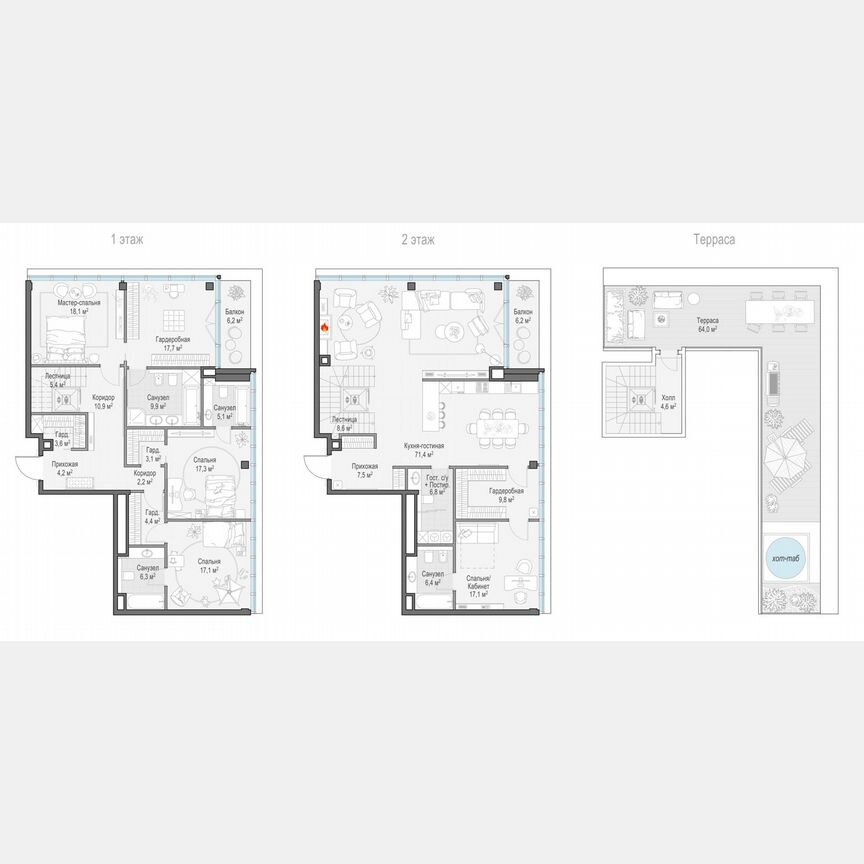4-к. квартира, 253,7 м², 9/10 эт.
