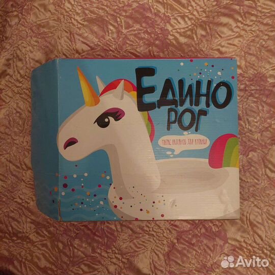 Детский надувной круг для плавания Единорог