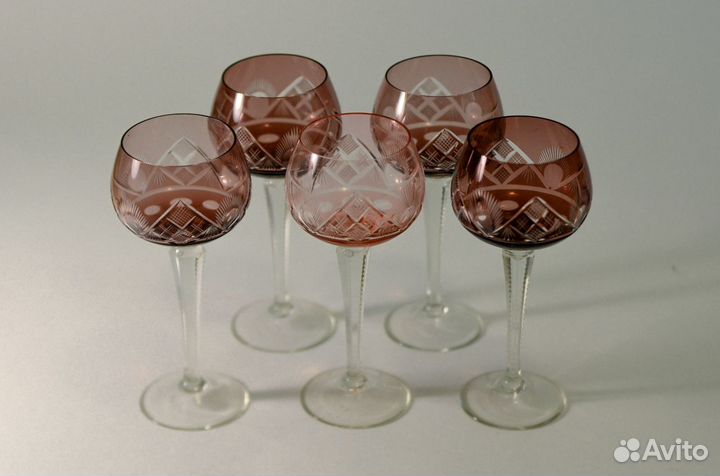 Фужеры. Бокалы. Цветной Хрусталь гдр