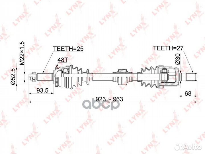 Привод в сборе R CD-1065A lynxauto