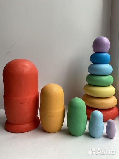 Деревянные игрушки набор