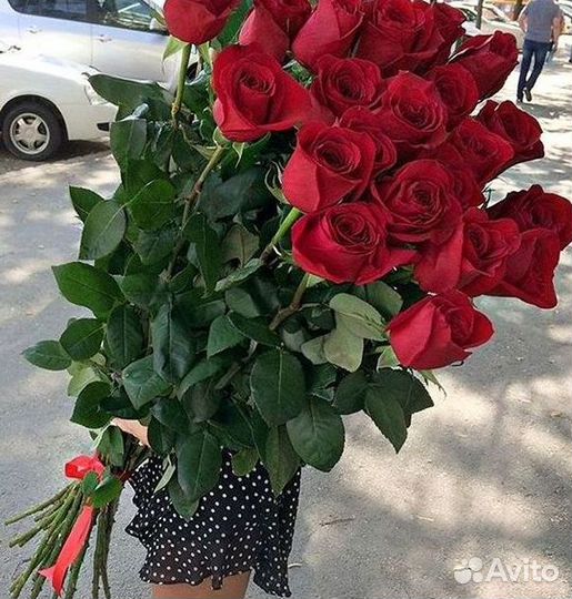 Длинные высокие розы 110 150 160 180 200 см