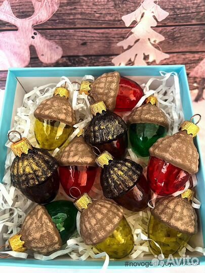 Елочные игрушки (стеклянные,ручная работа, новые)