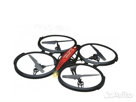 Радиоуправляемый квадрокоптер, черный ястреб