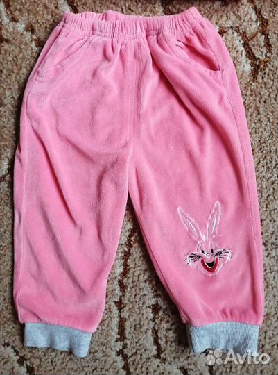 Велюровый костюм на девочку до 1.5 лет