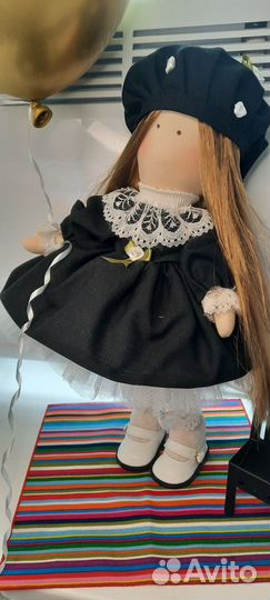 Интерьерная кукла Тильда Большеножка. Текстильная