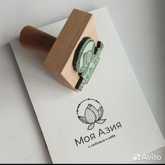 Штамп с логотипом рекламный