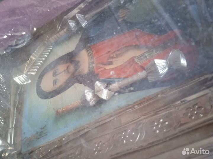 Старинная икона. Господь Вседержитель. 19 век