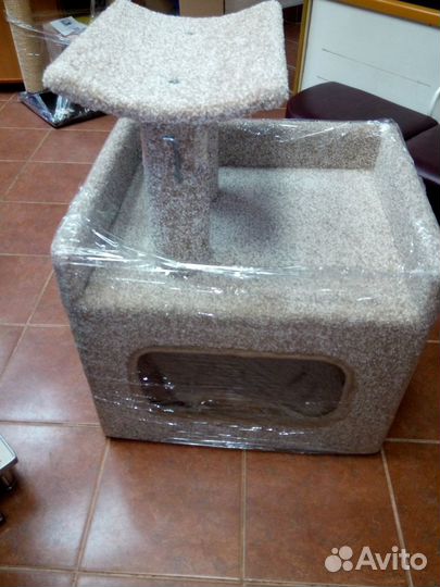 Когтеточки, домики для кошек