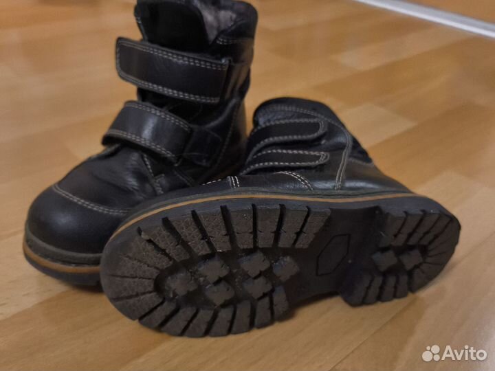 Ботинки детские зимние кожаные, 27 размер