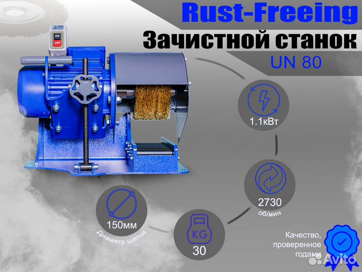 Зачистной станок 380в(220в),1.1кВт Rust-Freeing