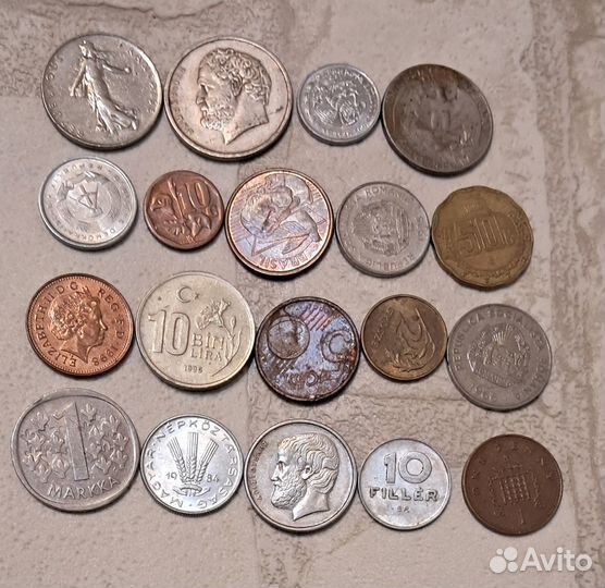 Лот 100 Монет Весь Мир, 5 континентов Без Повторов