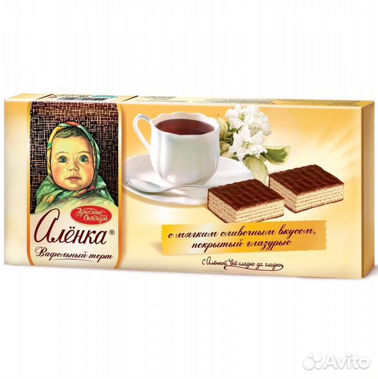 Торт вафельный шоколадный Аленка 250г
