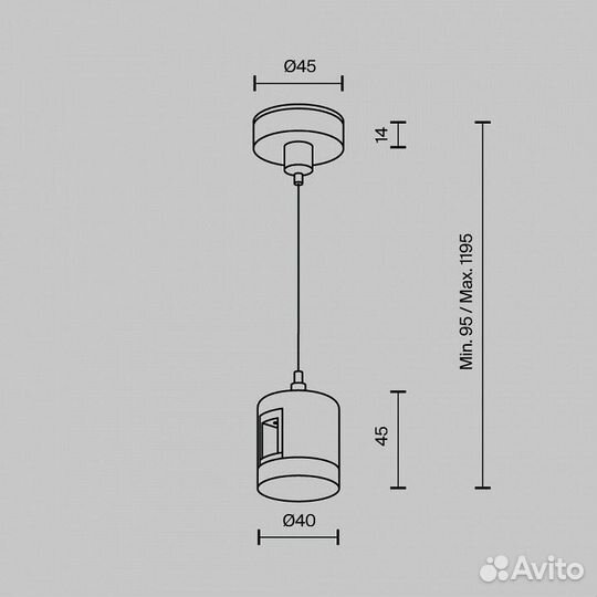 Подвес для трека Maytoni Accessories for tracks Flarity TRA157SW-IPC1-B