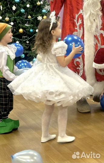 Платье снежинки 110